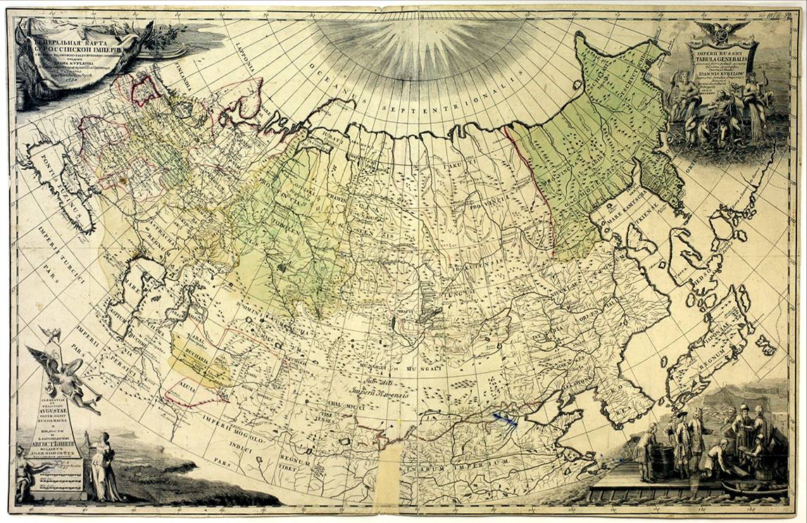 Карта российской империи второй четверти 18 века