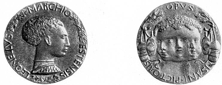 Медаль Лионелло д'Эсте. Аверс и реверс