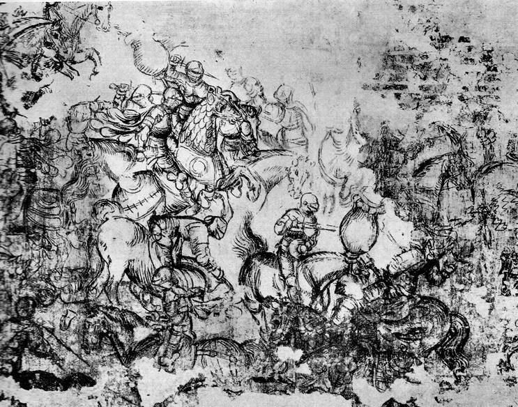 Синопия фрески зала Пизанелло. Замок, Мантуя