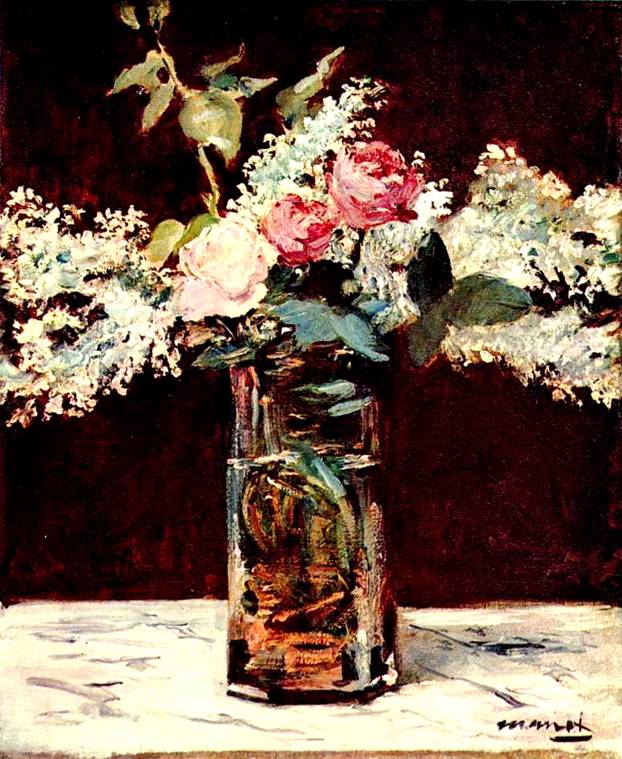 Картины Мане. Сирень и розы