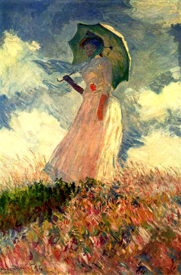 картина Дама с зонтиком