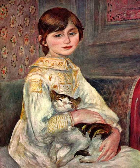 Мадмуазель Жюли Моне с кошкой