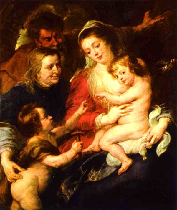 Рубенс. Святое семейство со святыми Елизаветой и Иоанном