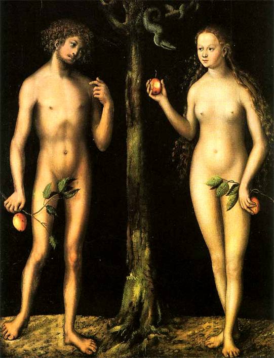 картина Адам и Ева