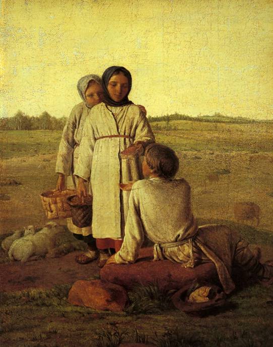 Крестьянские дети в поле Картина Алексея Венецианова
