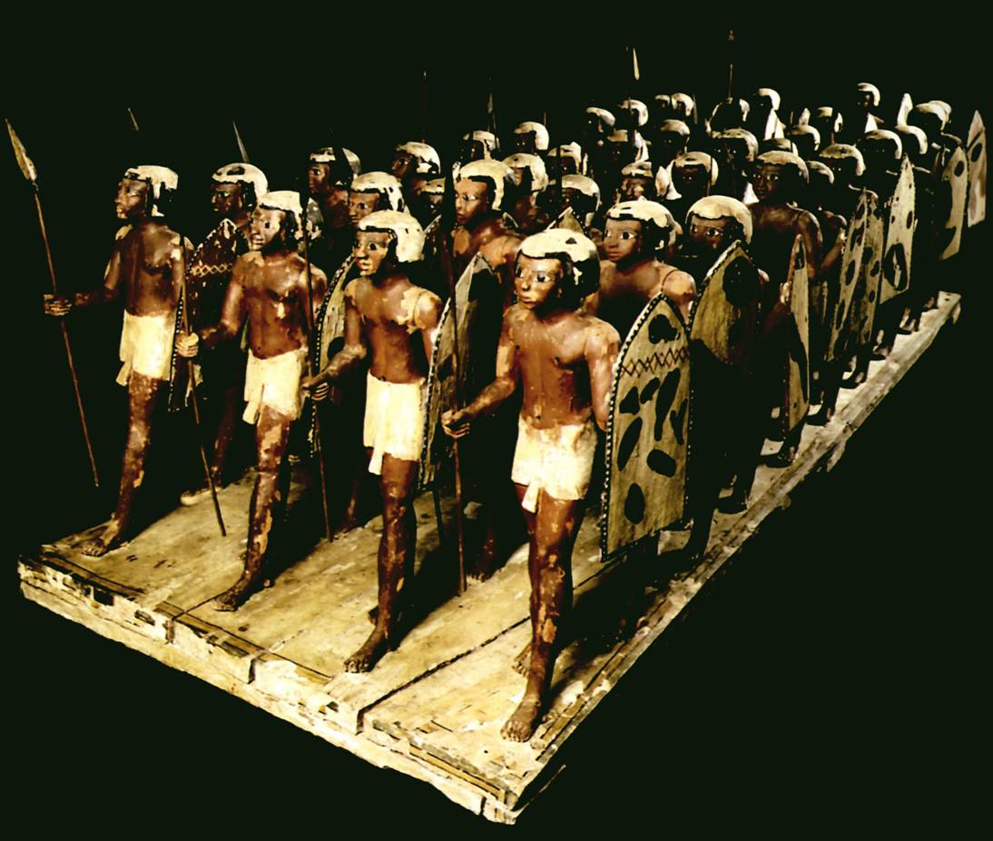 Скульптурная модель египетского воинского отряда