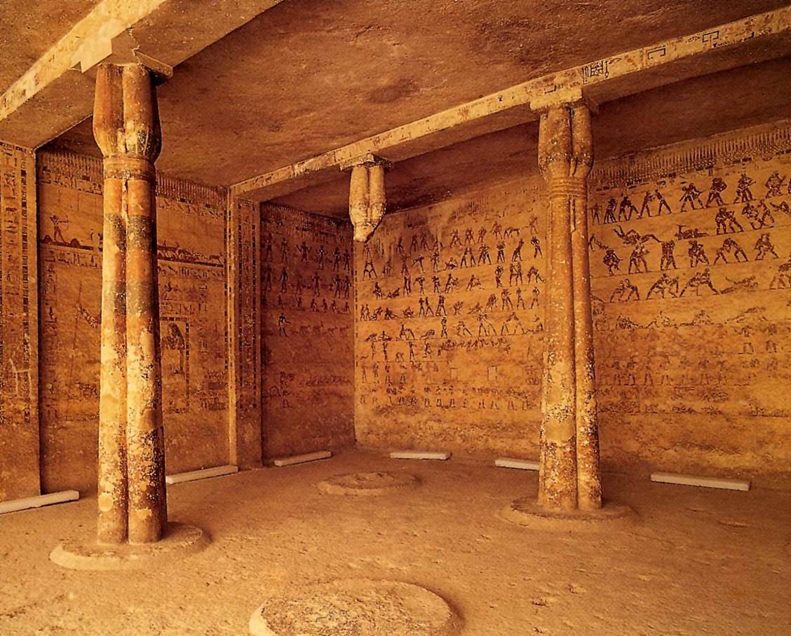 Внутренний вид гробницы фараона Хети