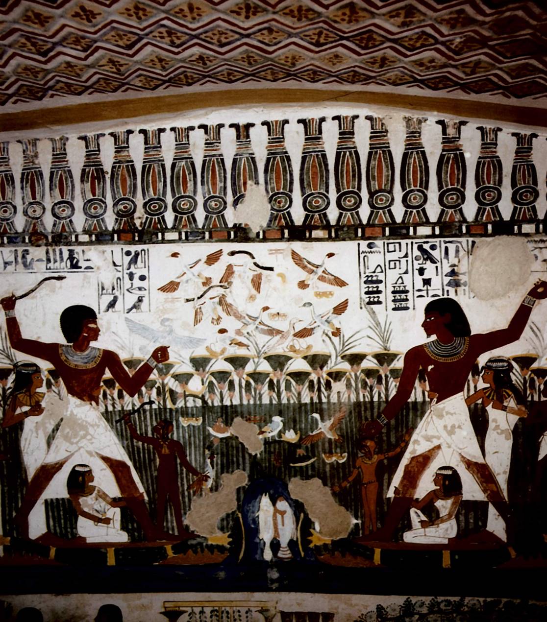 Гробница Нахта. Охота в зарослях папируса