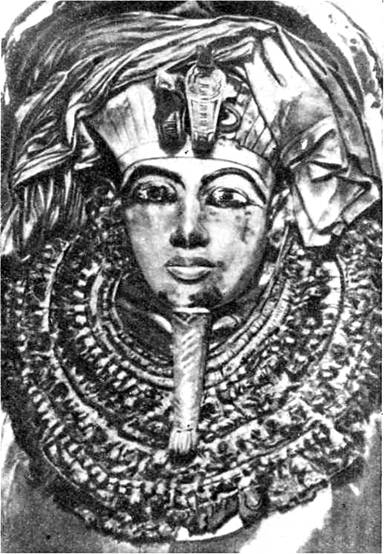 Золотой скульптурный портрет фараона Тутанхамона