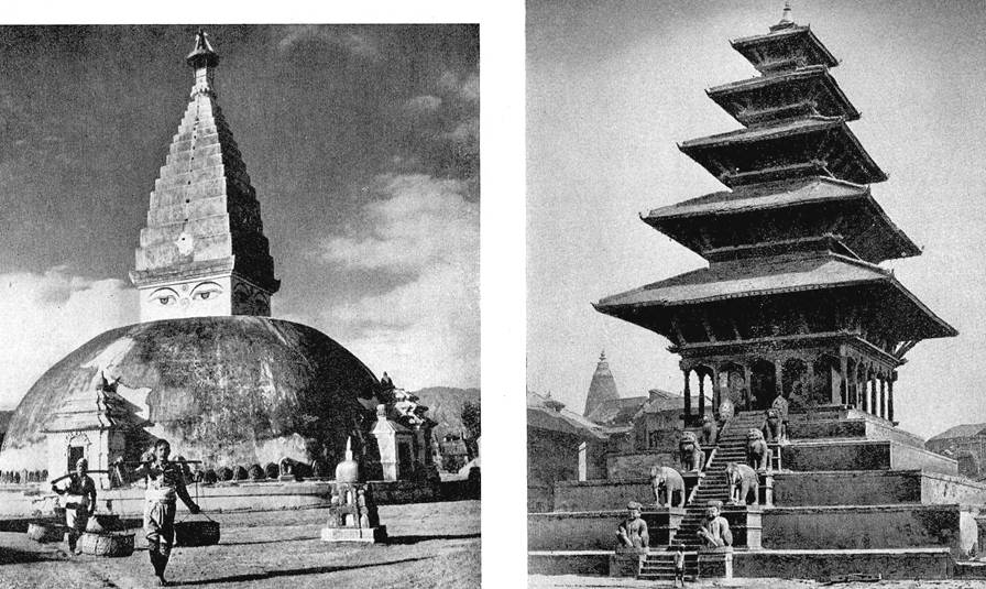 Ступа Бодхнатх близ Катманду. Храм Бхавани в Бхадгаоне
