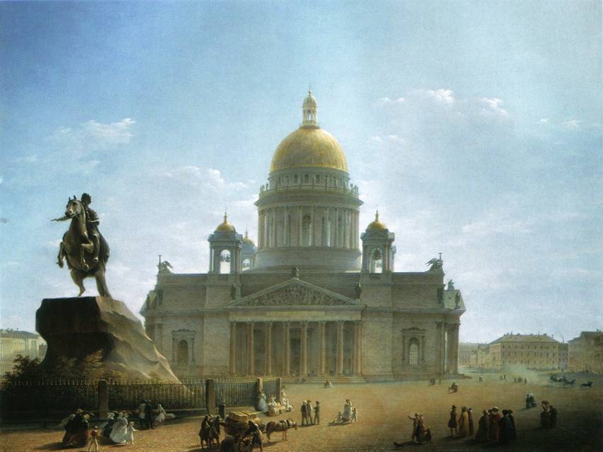 Исаакиевский собор и памятник Петру I