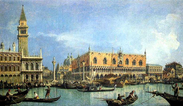 КАНАЛЬ ДЖОВАННИ АНТОНИО КАНАЛЕТТО Вид на собор св. Марка и Дворец дожей в Венеции 