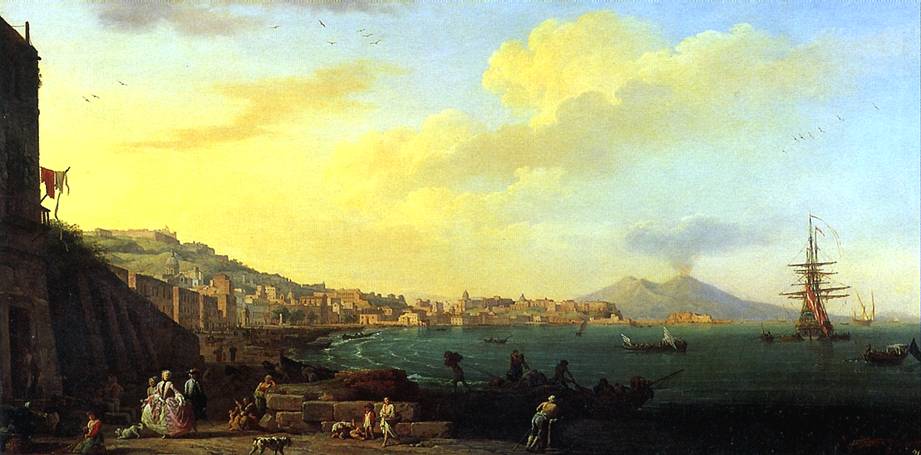Вид Неаполя с Везувием