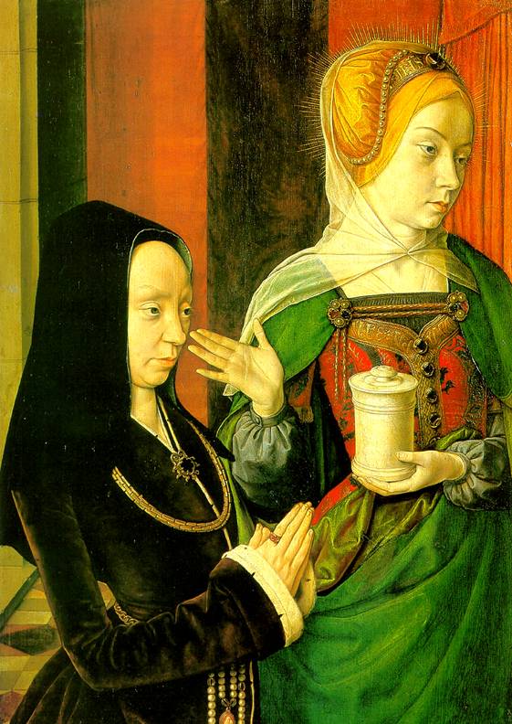 портрет Мадлен Бургундской  со святой Мадлен