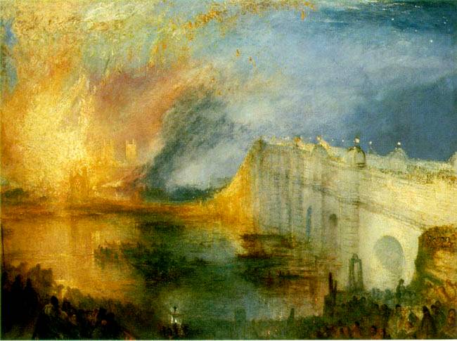 Пожар в Лондонском парламенте