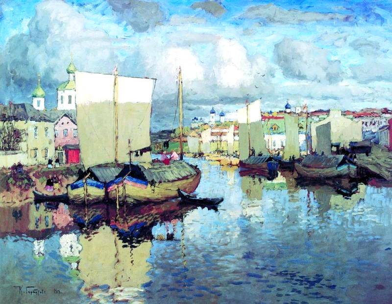 Картина Горбатова: Жизнь на реке Пскова