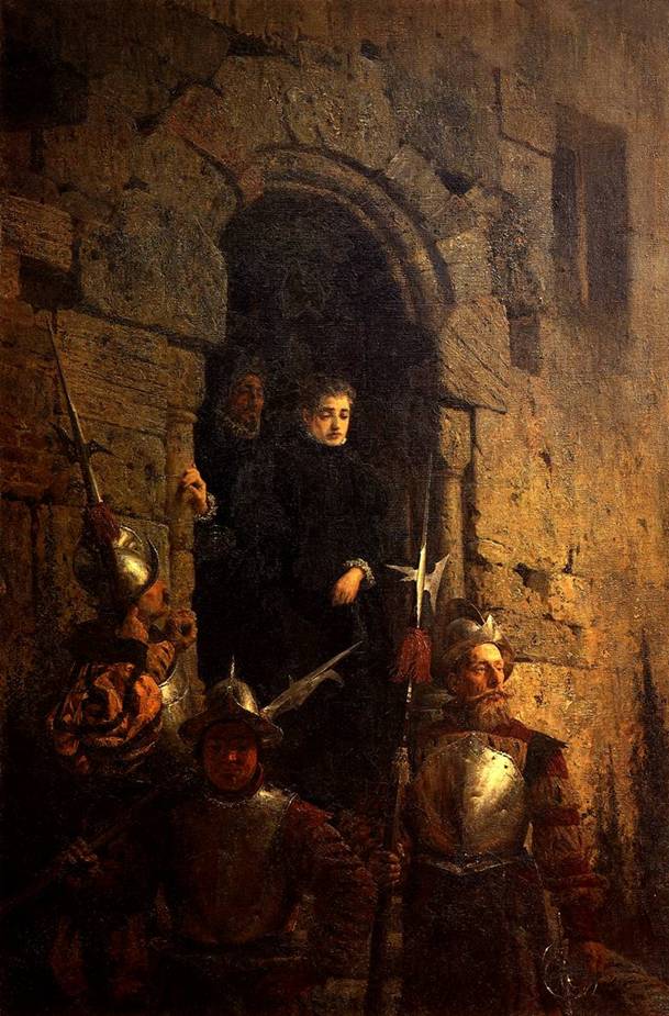 Картина Поленова Арест гугенотки