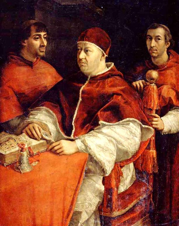 Рафаэль Папа Лев 10 с кардиналами