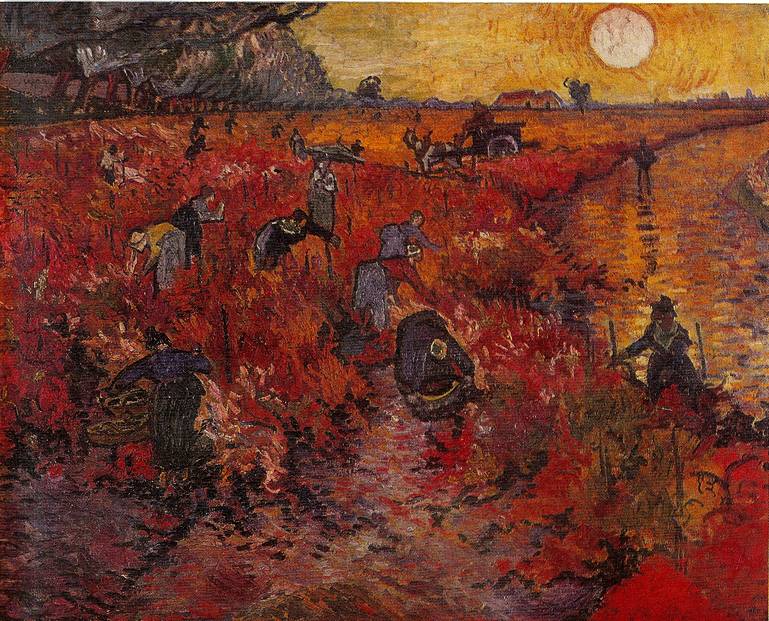 Художник Винсент ван Гог. Красные виноградники в Арле