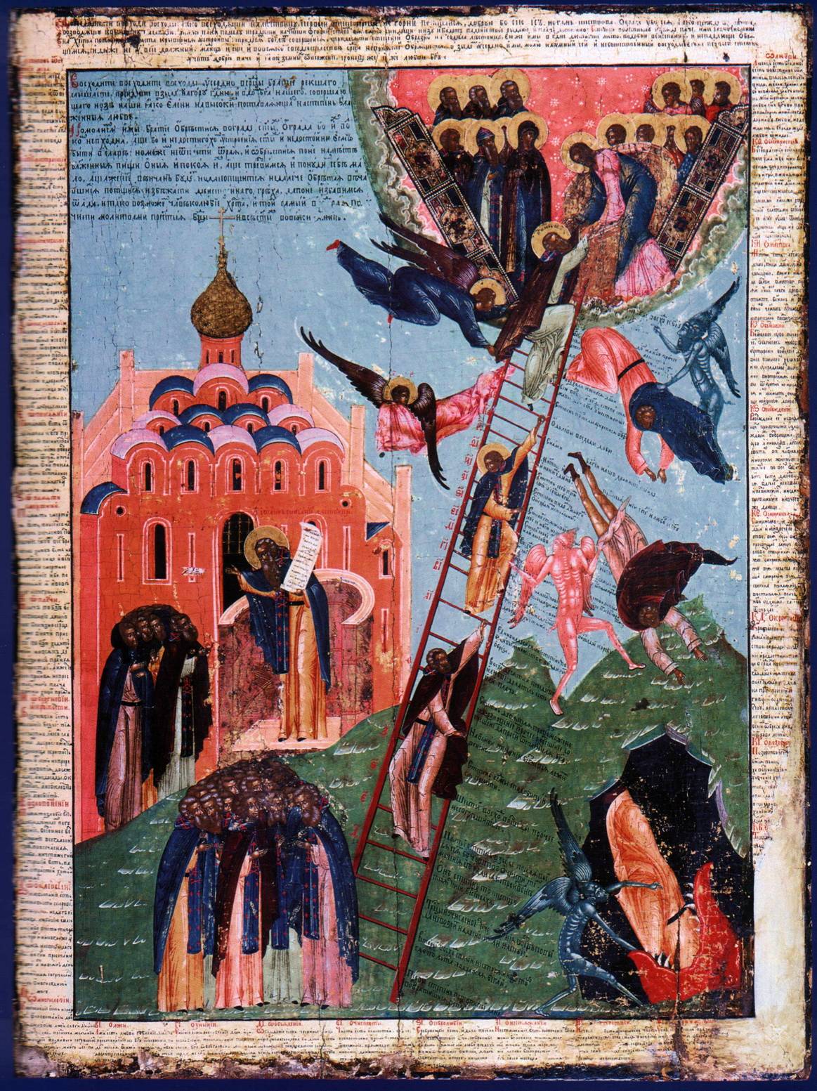 старообрядческая икона Святой Иоанн Лествичник и образ монашеского восхождения
