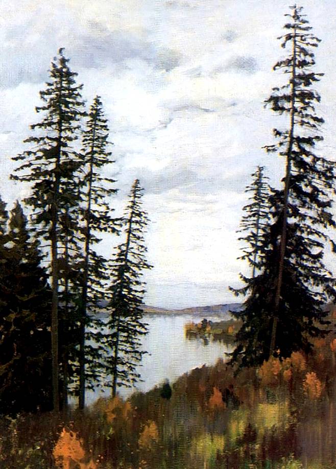 Картина Левитана. Лесной пейзаж